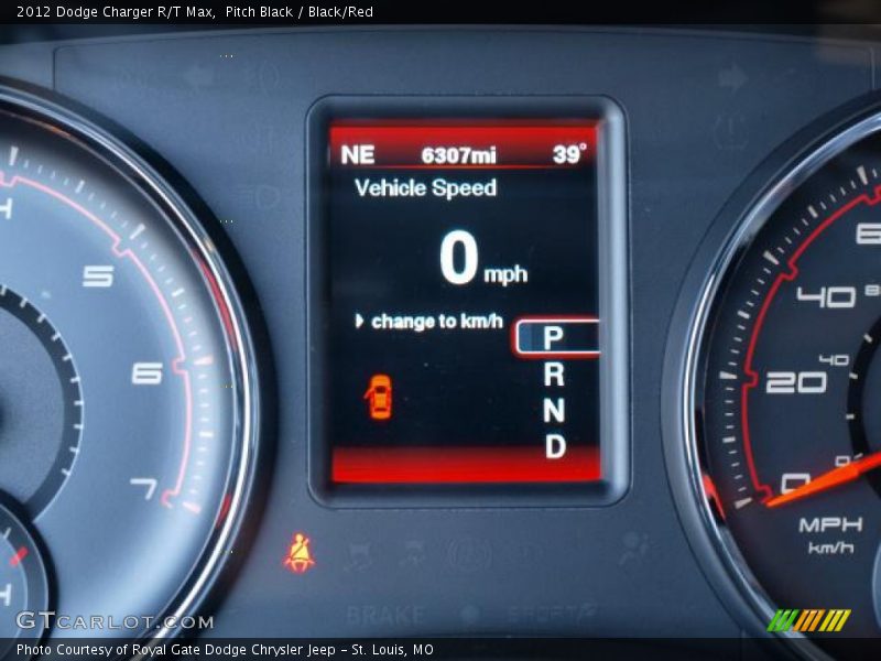 Pitch Black / Black/Red 2012 Dodge Charger R/T Max