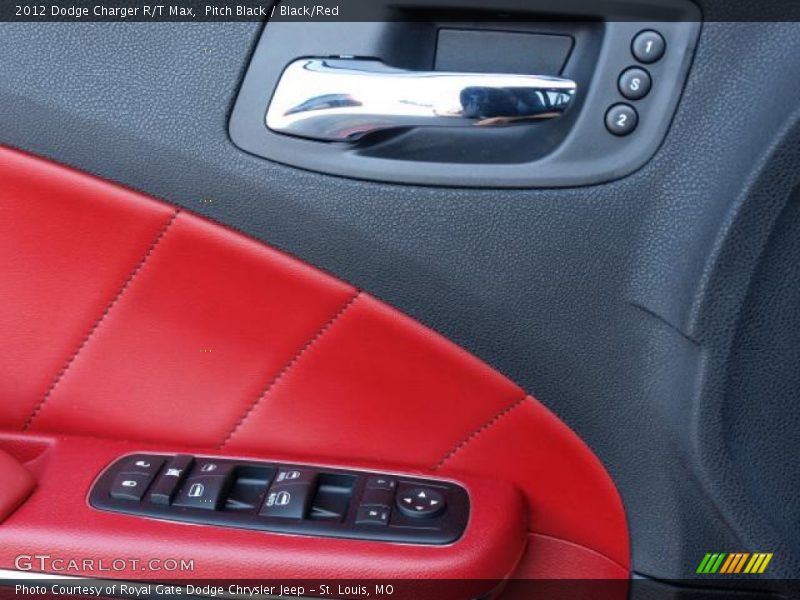 Pitch Black / Black/Red 2012 Dodge Charger R/T Max