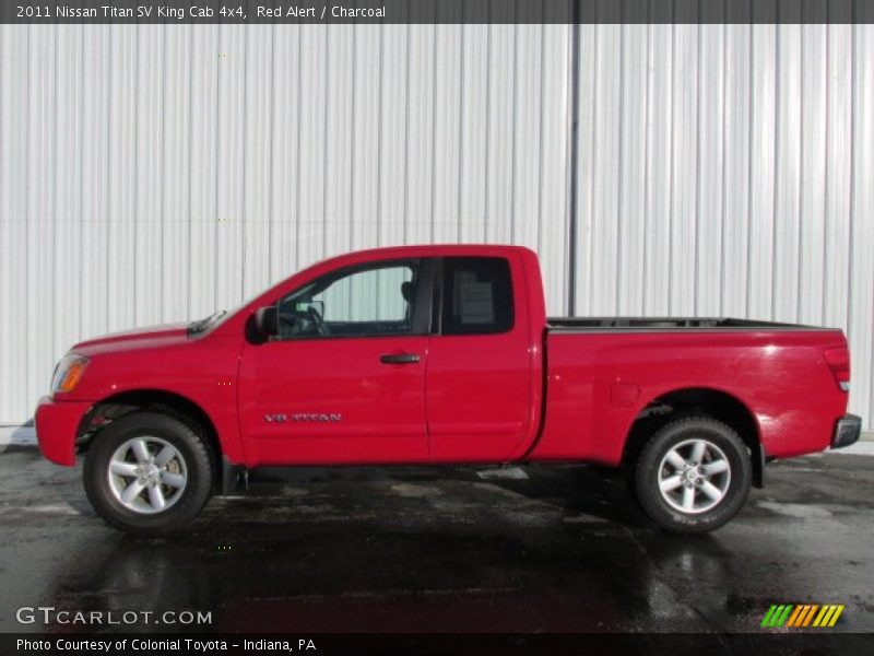 Red Alert / Charcoal 2011 Nissan Titan SV King Cab 4x4