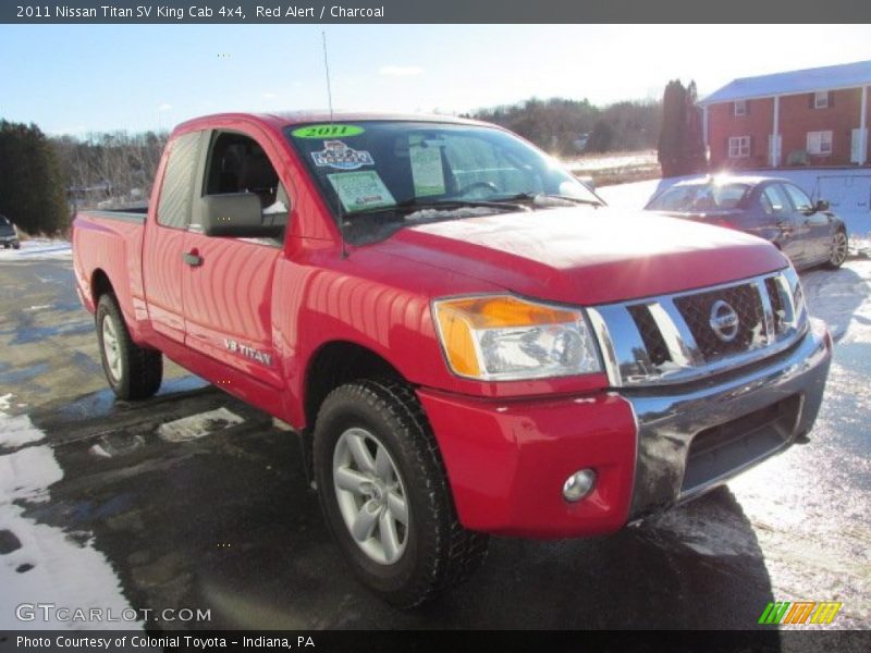 Red Alert / Charcoal 2011 Nissan Titan SV King Cab 4x4