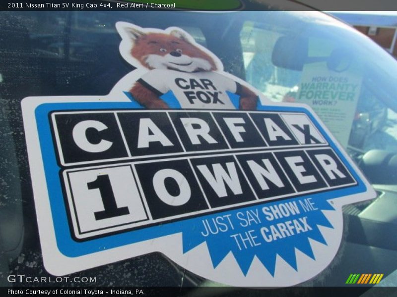 Red Alert / Charcoal 2011 Nissan Titan SV King Cab 4x4