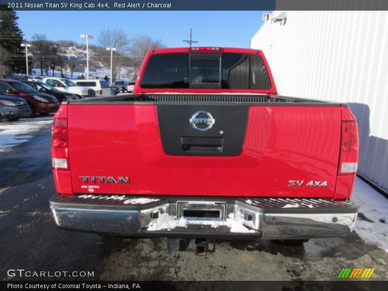 Red Alert / Charcoal 2011 Nissan Titan SV King Cab 4x4