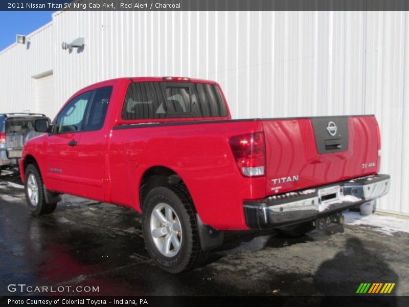Red Alert / Charcoal 2011 Nissan Titan SV King Cab 4x4