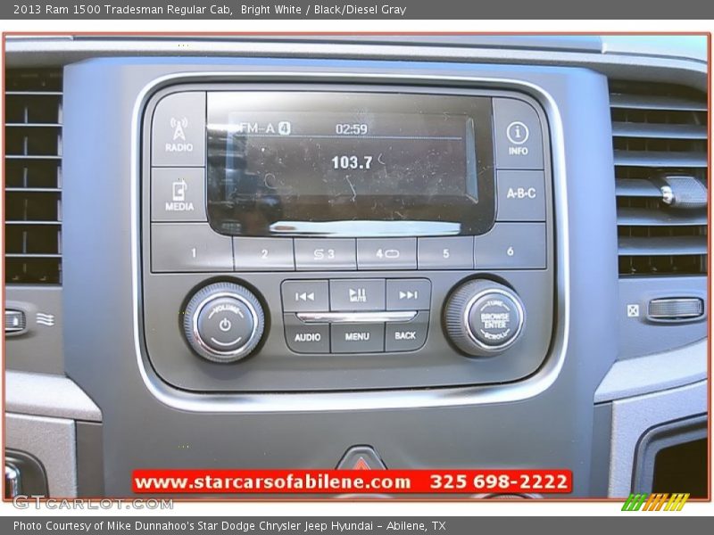 Bright White / Black/Diesel Gray 2013 Ram 1500 Tradesman Regular Cab
