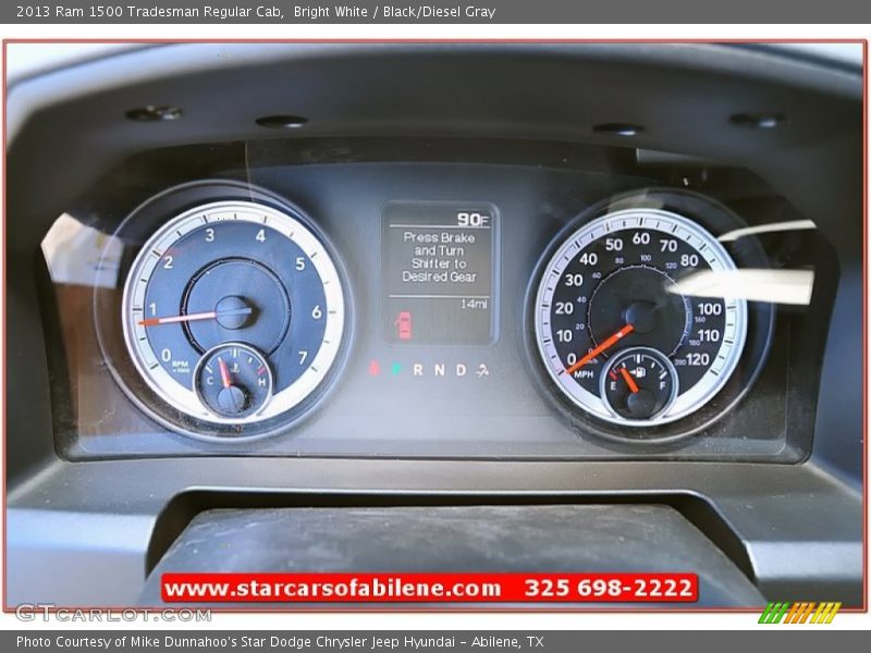 Bright White / Black/Diesel Gray 2013 Ram 1500 Tradesman Regular Cab