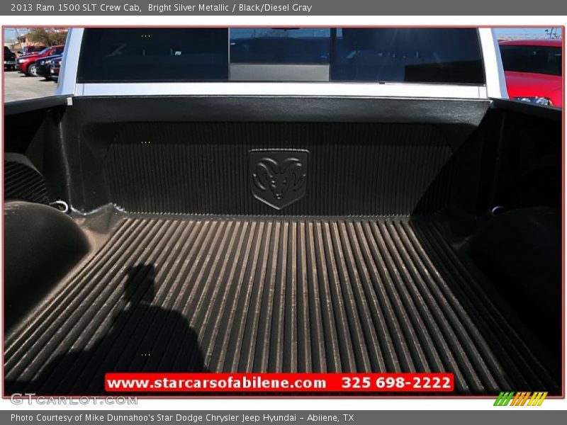 Bright Silver Metallic / Black/Diesel Gray 2013 Ram 1500 SLT Crew Cab