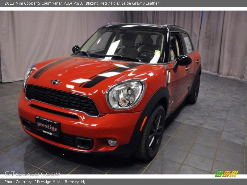 Blazing Red / Polar Beige Gravity Leather 2013 Mini Cooper S Countryman ALL4 AWD