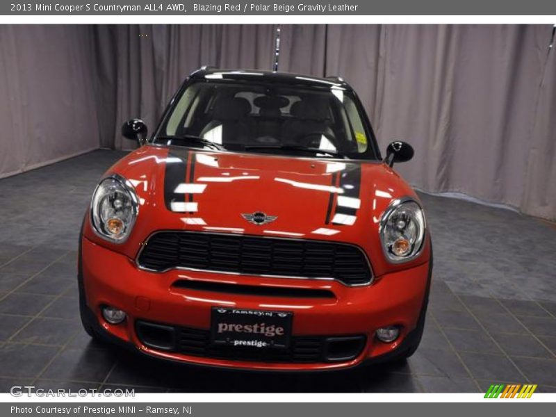 Blazing Red / Polar Beige Gravity Leather 2013 Mini Cooper S Countryman ALL4 AWD