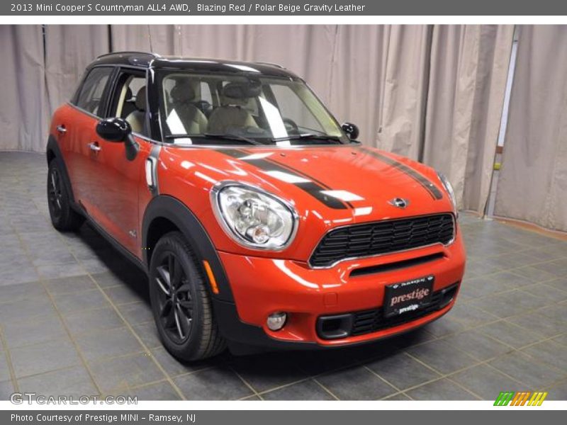 Blazing Red / Polar Beige Gravity Leather 2013 Mini Cooper S Countryman ALL4 AWD