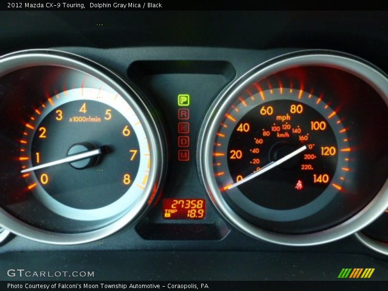 Dolphin Gray Mica / Black 2012 Mazda CX-9 Touring
