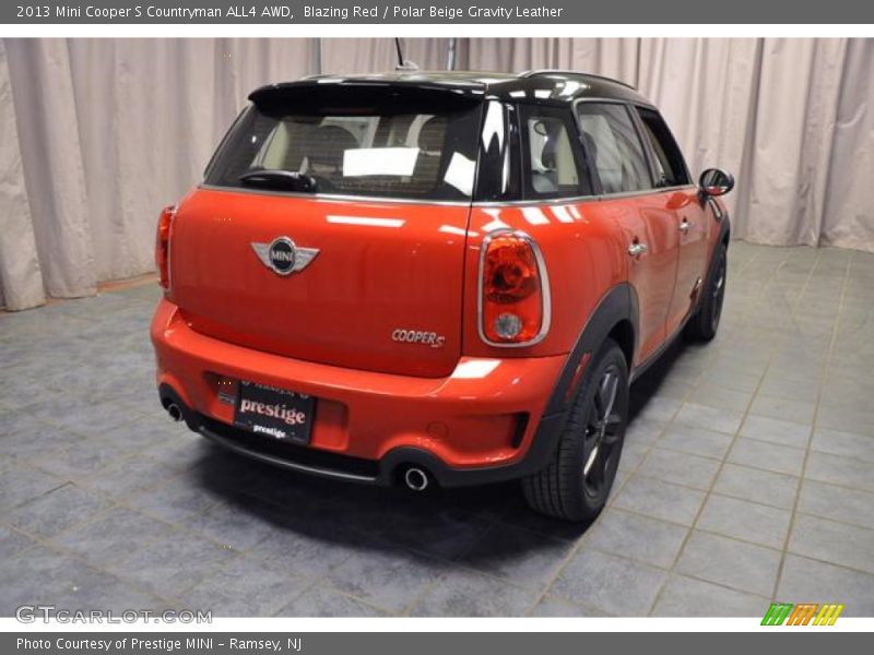 Blazing Red / Polar Beige Gravity Leather 2013 Mini Cooper S Countryman ALL4 AWD
