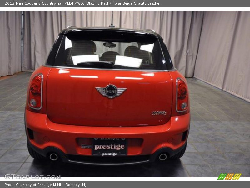 Blazing Red / Polar Beige Gravity Leather 2013 Mini Cooper S Countryman ALL4 AWD