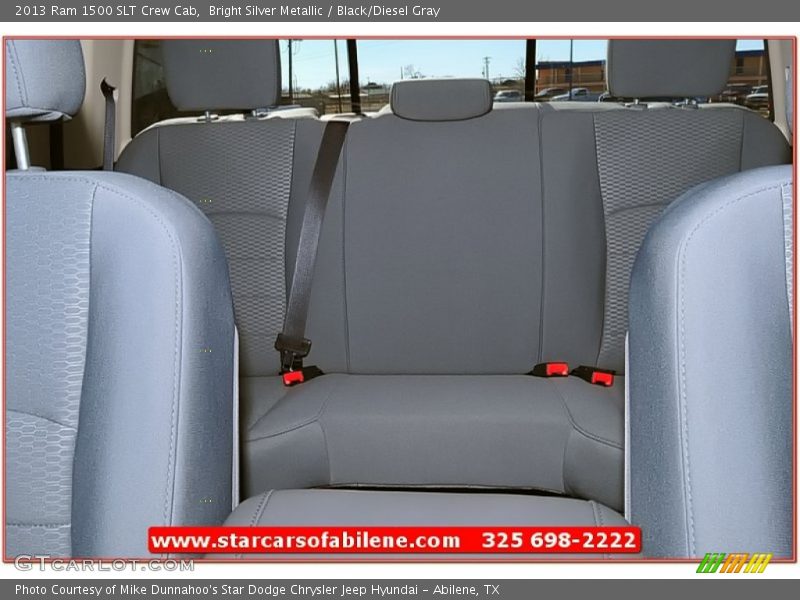 Bright Silver Metallic / Black/Diesel Gray 2013 Ram 1500 SLT Crew Cab