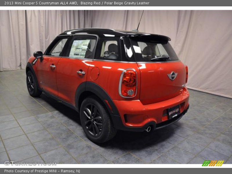 Blazing Red / Polar Beige Gravity Leather 2013 Mini Cooper S Countryman ALL4 AWD