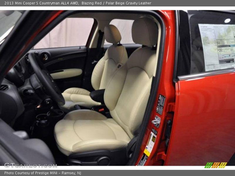 Blazing Red / Polar Beige Gravity Leather 2013 Mini Cooper S Countryman ALL4 AWD