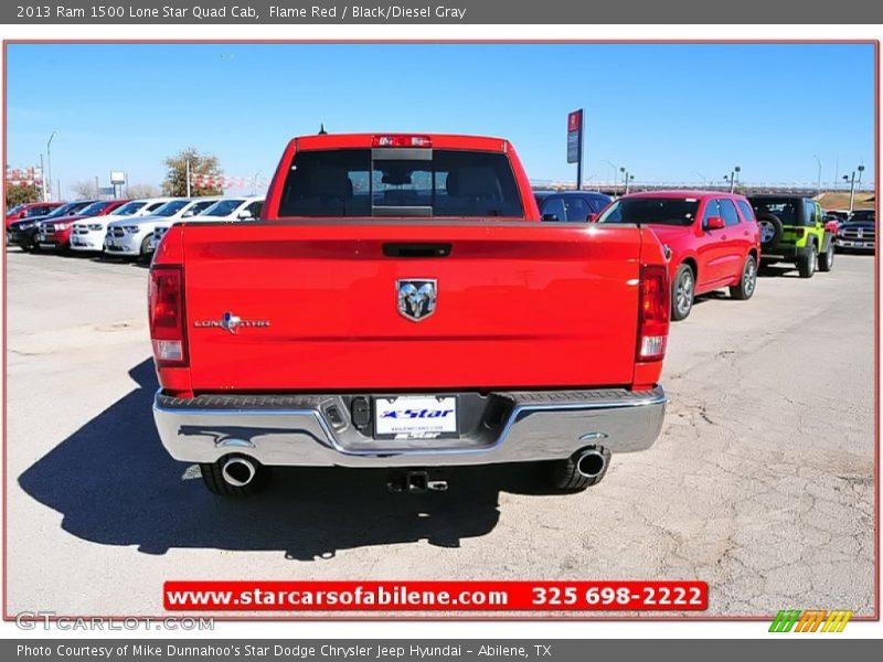 Flame Red / Black/Diesel Gray 2013 Ram 1500 Lone Star Quad Cab