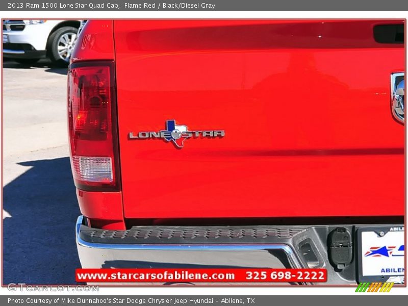 Flame Red / Black/Diesel Gray 2013 Ram 1500 Lone Star Quad Cab