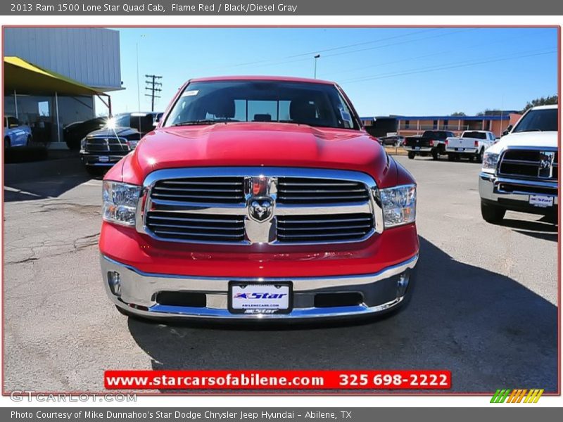 Flame Red / Black/Diesel Gray 2013 Ram 1500 Lone Star Quad Cab