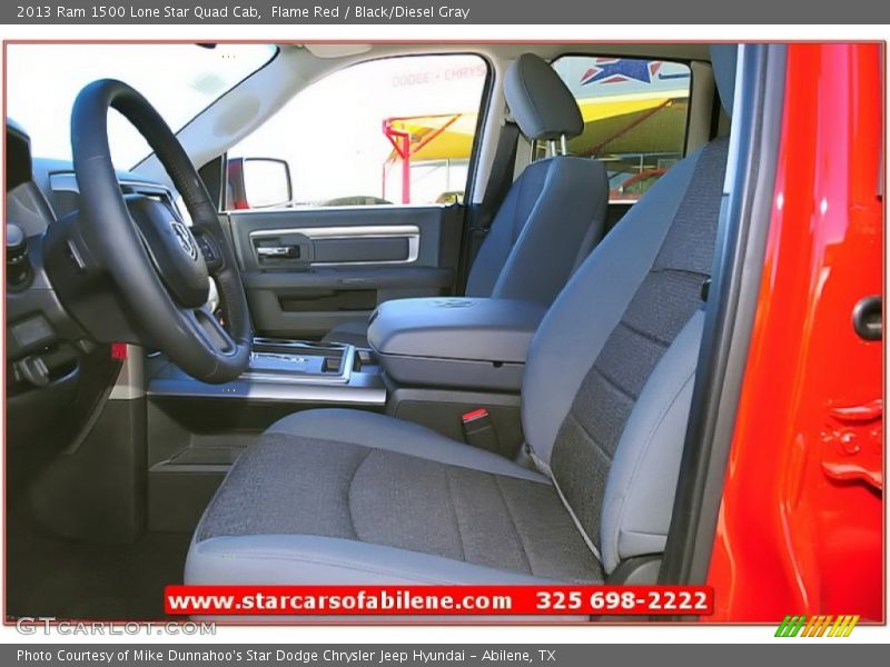 Flame Red / Black/Diesel Gray 2013 Ram 1500 Lone Star Quad Cab