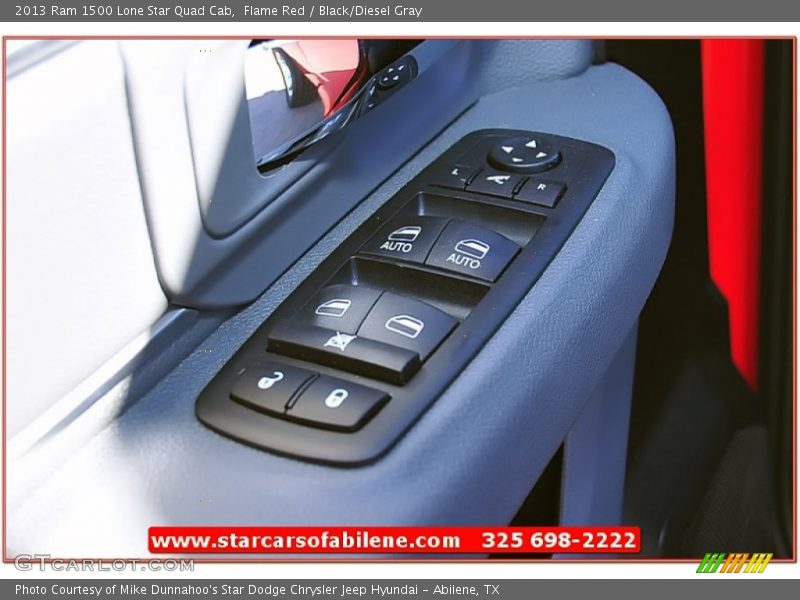 Flame Red / Black/Diesel Gray 2013 Ram 1500 Lone Star Quad Cab