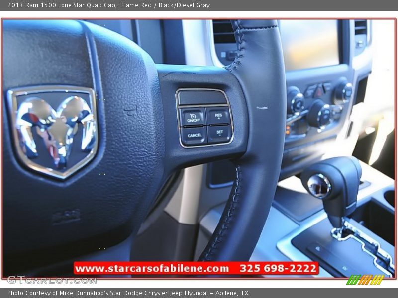 Flame Red / Black/Diesel Gray 2013 Ram 1500 Lone Star Quad Cab