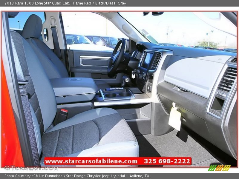 Flame Red / Black/Diesel Gray 2013 Ram 1500 Lone Star Quad Cab