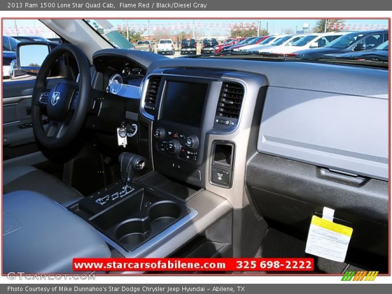 Flame Red / Black/Diesel Gray 2013 Ram 1500 Lone Star Quad Cab