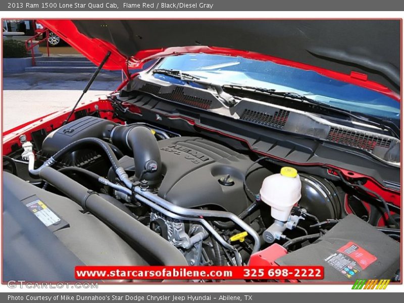 Flame Red / Black/Diesel Gray 2013 Ram 1500 Lone Star Quad Cab