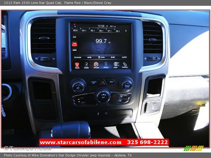 Flame Red / Black/Diesel Gray 2013 Ram 1500 Lone Star Quad Cab