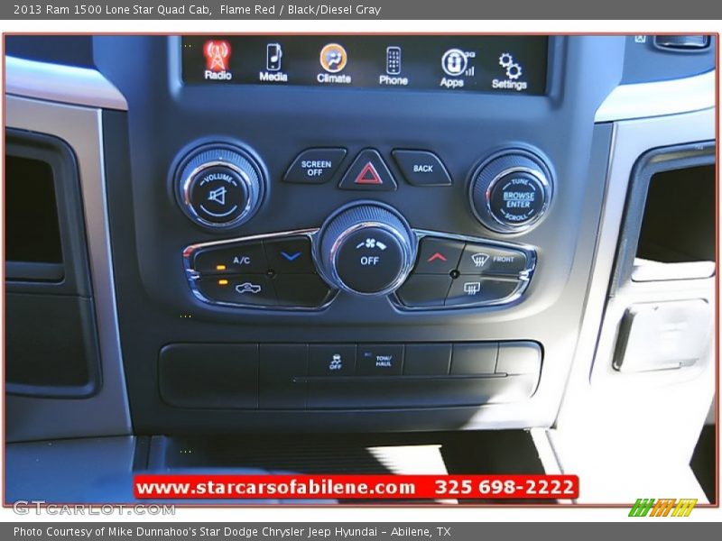 Flame Red / Black/Diesel Gray 2013 Ram 1500 Lone Star Quad Cab