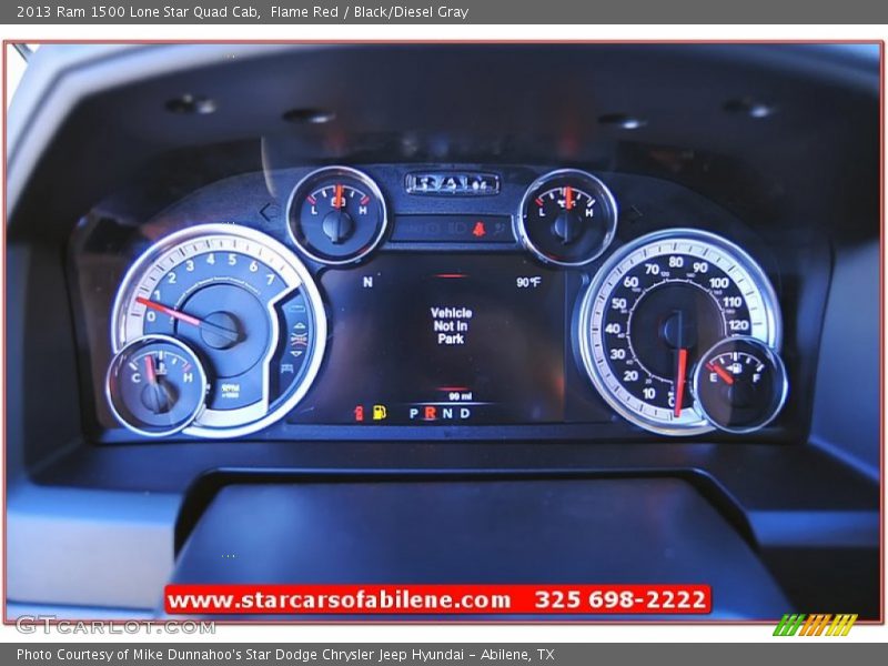 Flame Red / Black/Diesel Gray 2013 Ram 1500 Lone Star Quad Cab