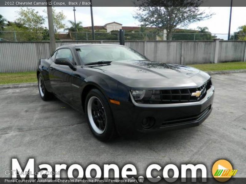Black / Black 2012 Chevrolet Camaro LS Coupe