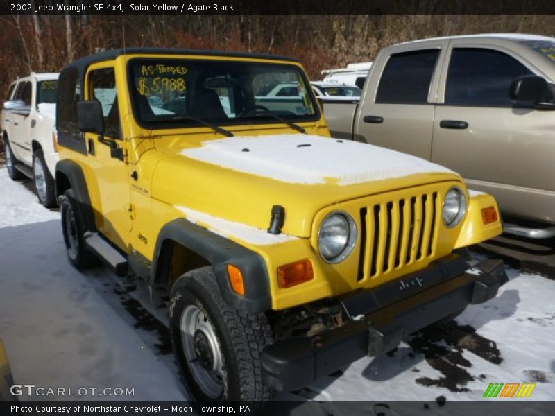 Solar Yellow / Agate Black 2002 Jeep Wrangler SE 4x4