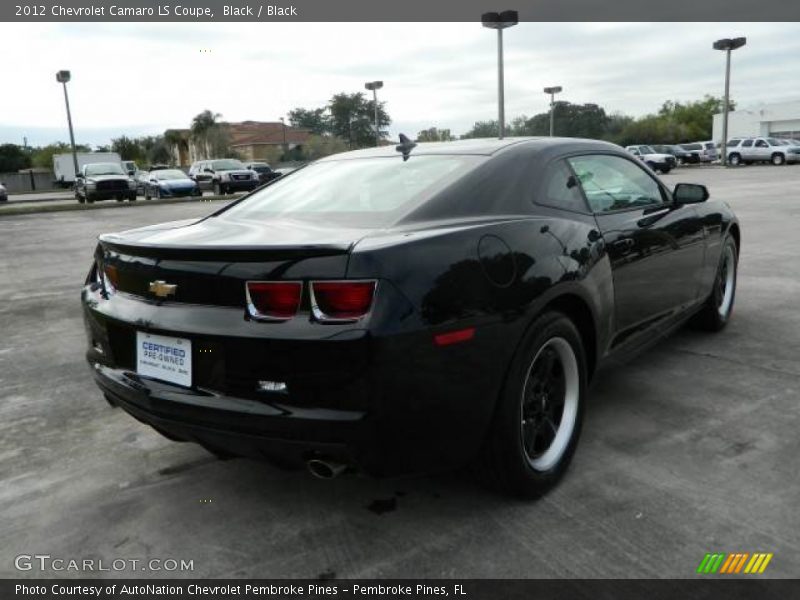 Black / Black 2012 Chevrolet Camaro LS Coupe