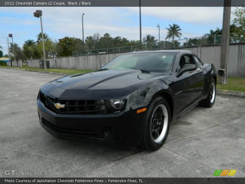 Black / Black 2012 Chevrolet Camaro LS Coupe