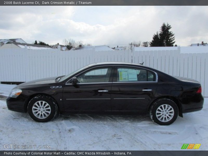 Dark Crimson Metallic / Titanium 2008 Buick Lucerne CX