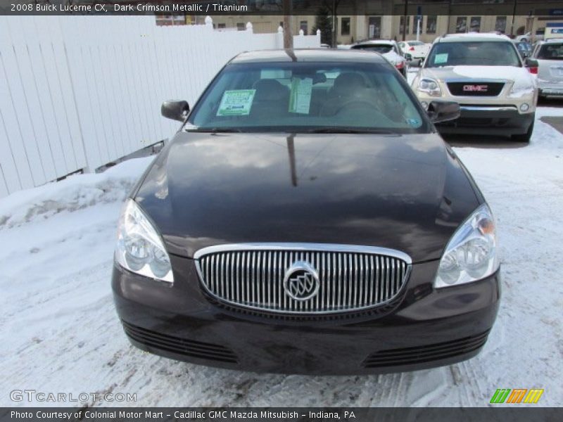 Dark Crimson Metallic / Titanium 2008 Buick Lucerne CX
