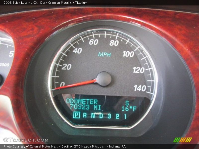 Dark Crimson Metallic / Titanium 2008 Buick Lucerne CX