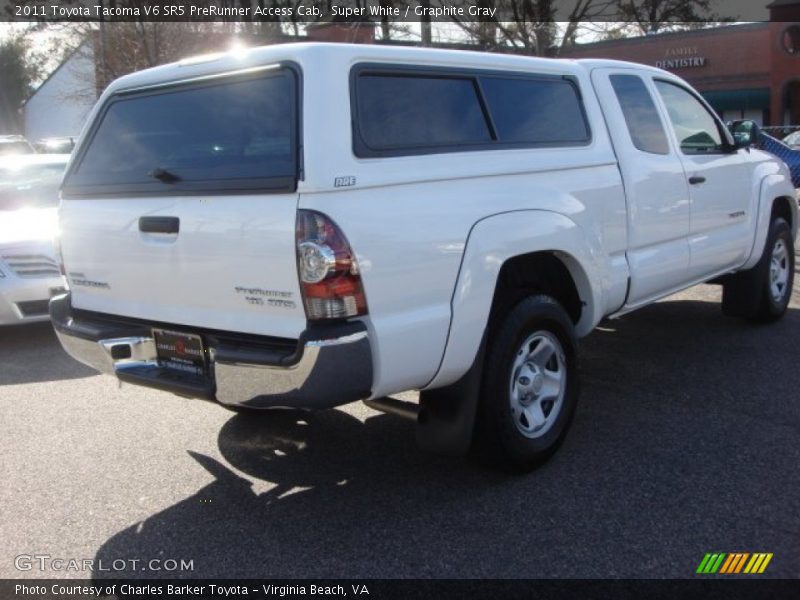 Super White / Graphite Gray 2011 Toyota Tacoma V6 SR5 PreRunner Access Cab