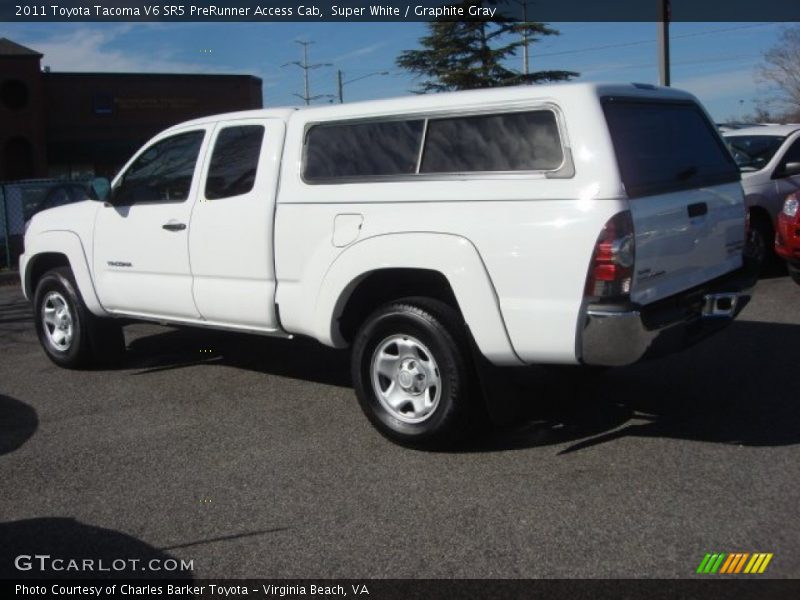 Super White / Graphite Gray 2011 Toyota Tacoma V6 SR5 PreRunner Access Cab