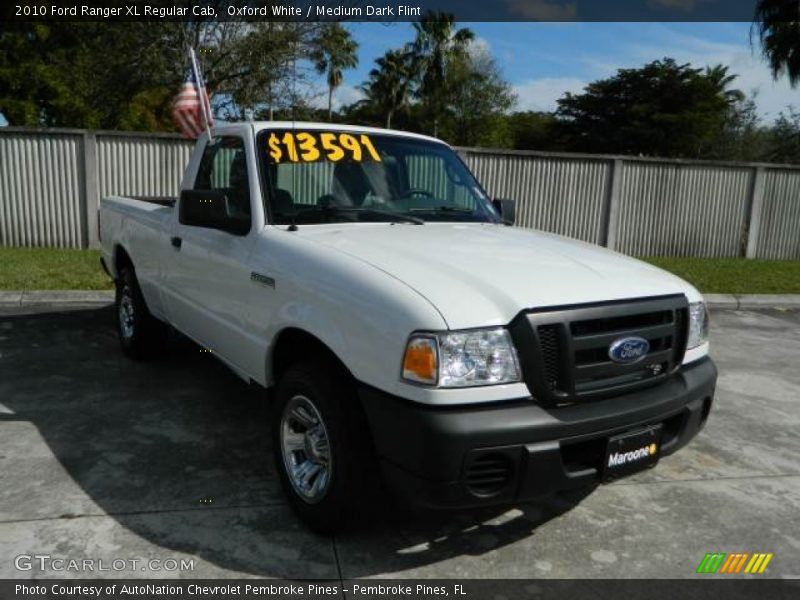 Oxford White / Medium Dark Flint 2010 Ford Ranger XL Regular Cab