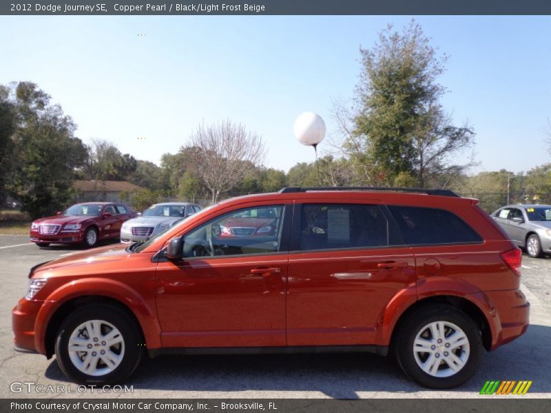 Copper Pearl / Black/Light Frost Beige 2012 Dodge Journey SE