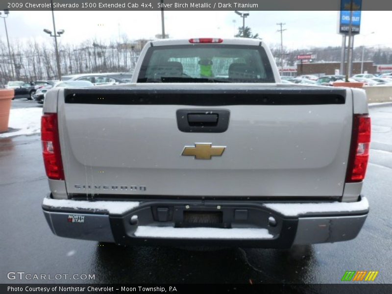 Silver Birch Metallic / Dark Titanium 2009 Chevrolet Silverado 1500 Extended Cab 4x4