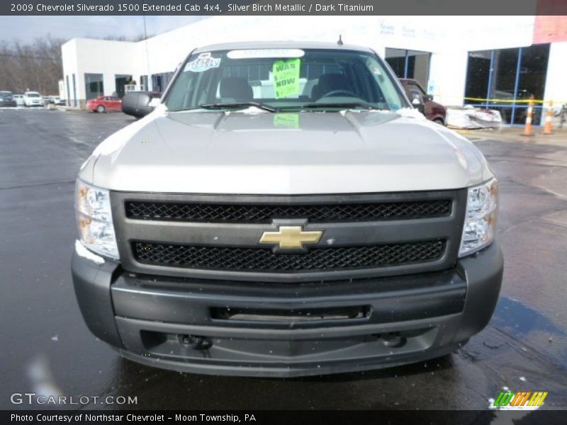 Silver Birch Metallic / Dark Titanium 2009 Chevrolet Silverado 1500 Extended Cab 4x4