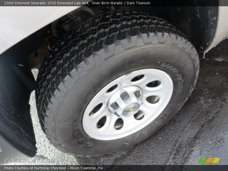 Silver Birch Metallic / Dark Titanium 2009 Chevrolet Silverado 1500 Extended Cab 4x4