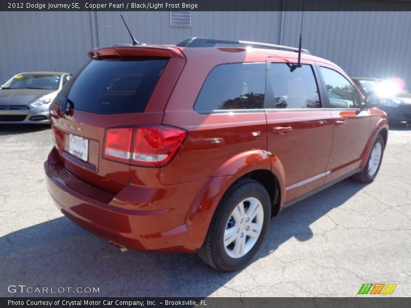Copper Pearl / Black/Light Frost Beige 2012 Dodge Journey SE
