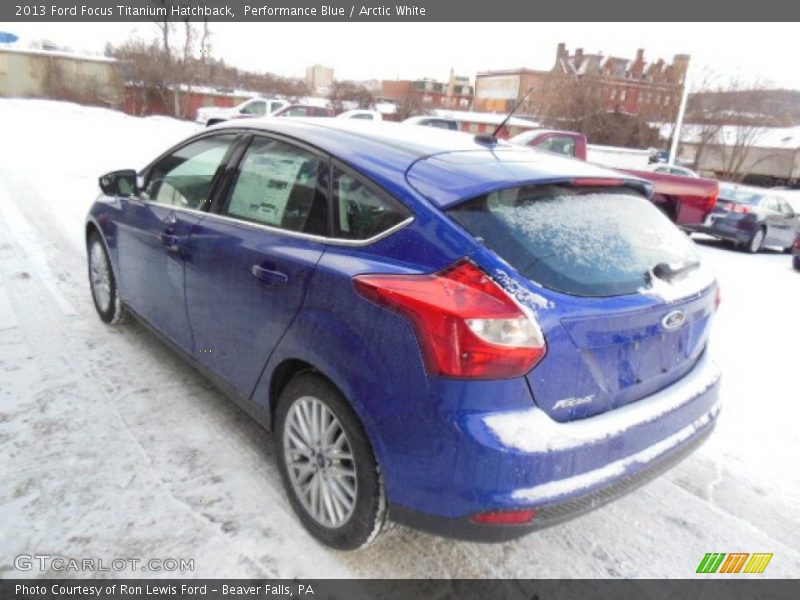 Performance Blue / Arctic White 2013 Ford Focus Titanium Hatchback