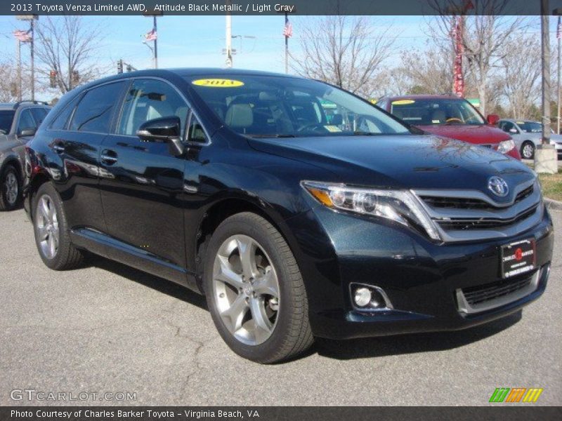Attitude Black Metallic / Light Gray 2013 Toyota Venza Limited AWD