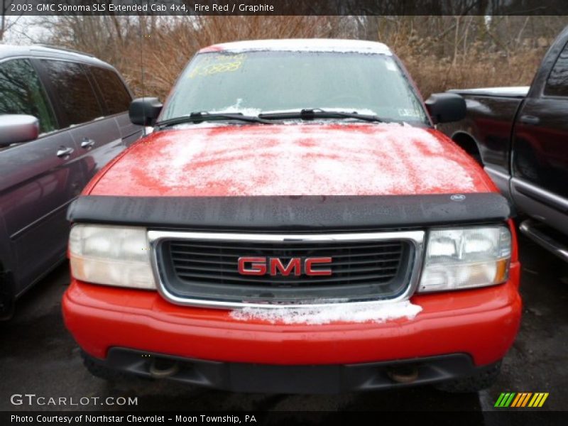 Fire Red / Graphite 2003 GMC Sonoma SLS Extended Cab 4x4
