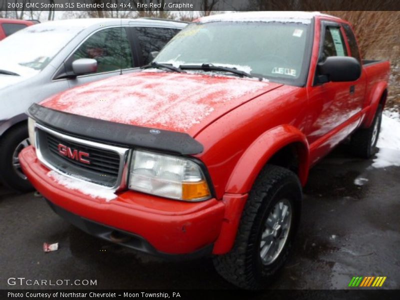Fire Red / Graphite 2003 GMC Sonoma SLS Extended Cab 4x4